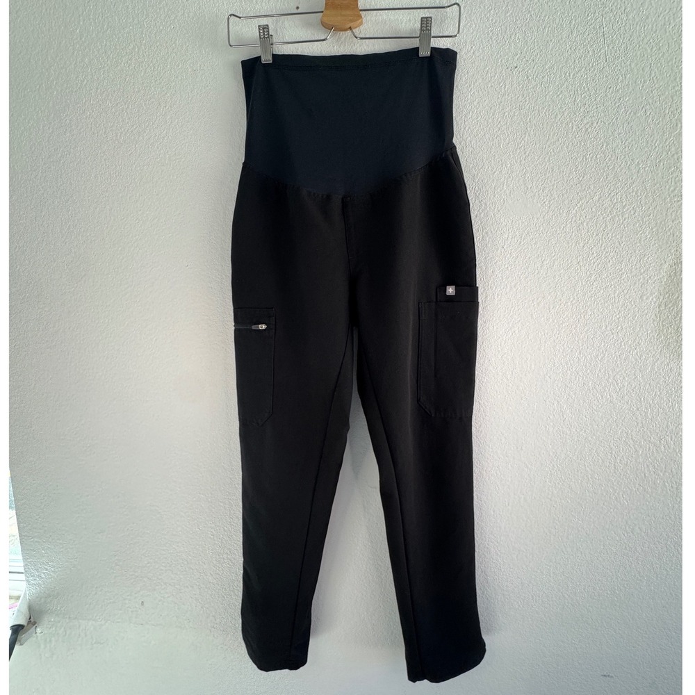 FIGS Maternity Zamora Jogger Scrub Pants Black XS Petite
